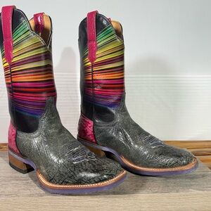 Cinch Edge Women’s Western Boots Size 8.5 B Rainbow & Gray Cowgirl Boots CEW139